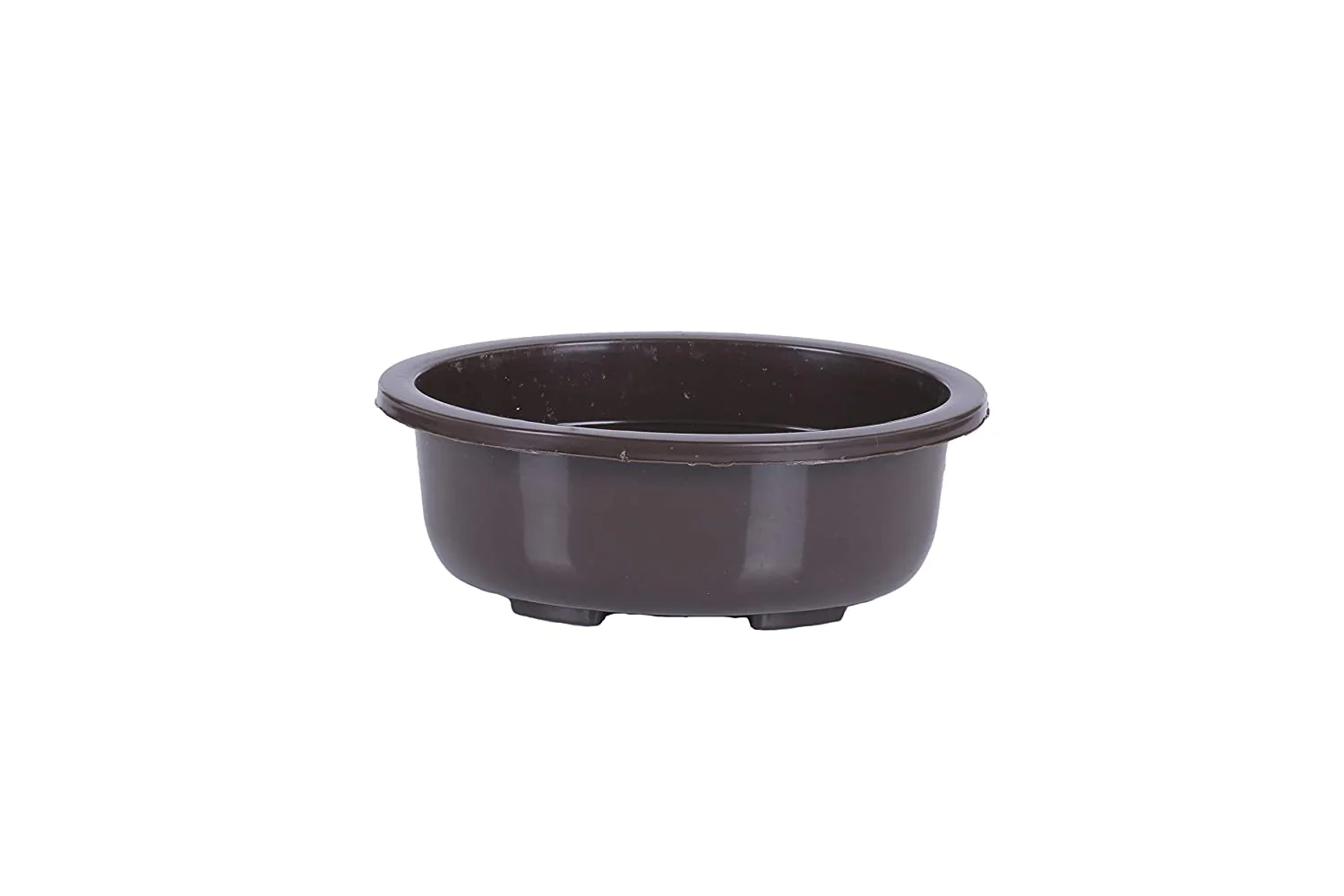 Green Paradise® Oval Bonsai Pot( Set of 5 ) | 5.5 Inch Plastic Bonsai Training Pots | Purple Clay Color Small Planters for Indoor & Outdoor Plants - Image 7