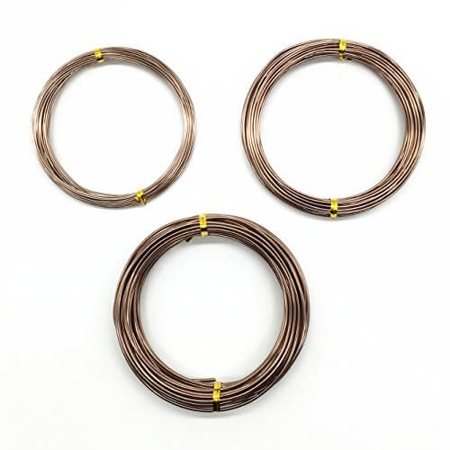 Bonsai Training Wires 3 Size Starter Set 300 feet (1mm, 1.5 mm, 2.0 mm, Each 100 ft, Copper Color) - Image 5