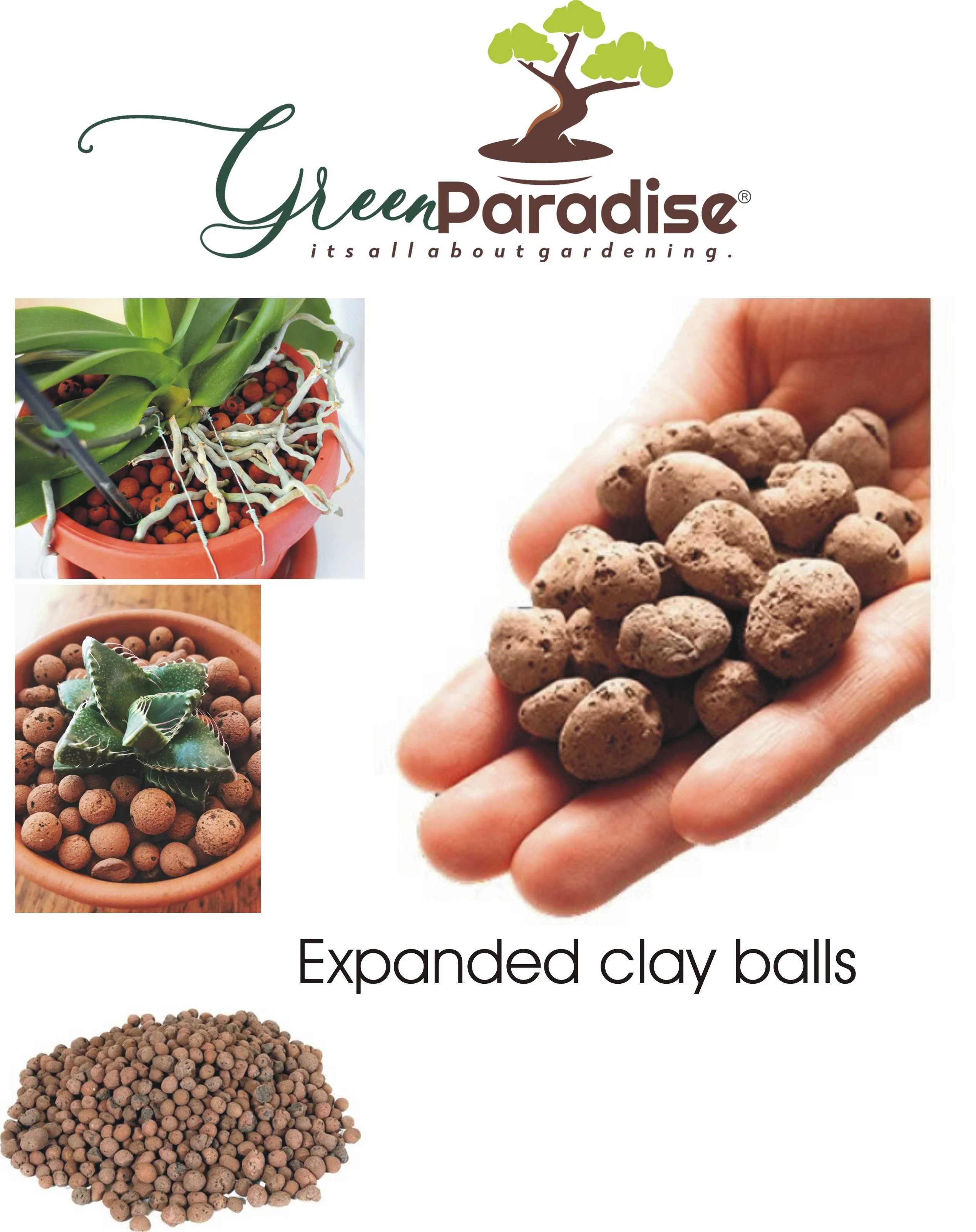 Green Paradise Expanded Clay Balls 3 Litres Clay Balls, Hydrotons, Lightweight Expanded Clay Aggregate (LECA) for Hydroponics, Aeroponics & Aquaponics, Size-8-15mm - Image 3