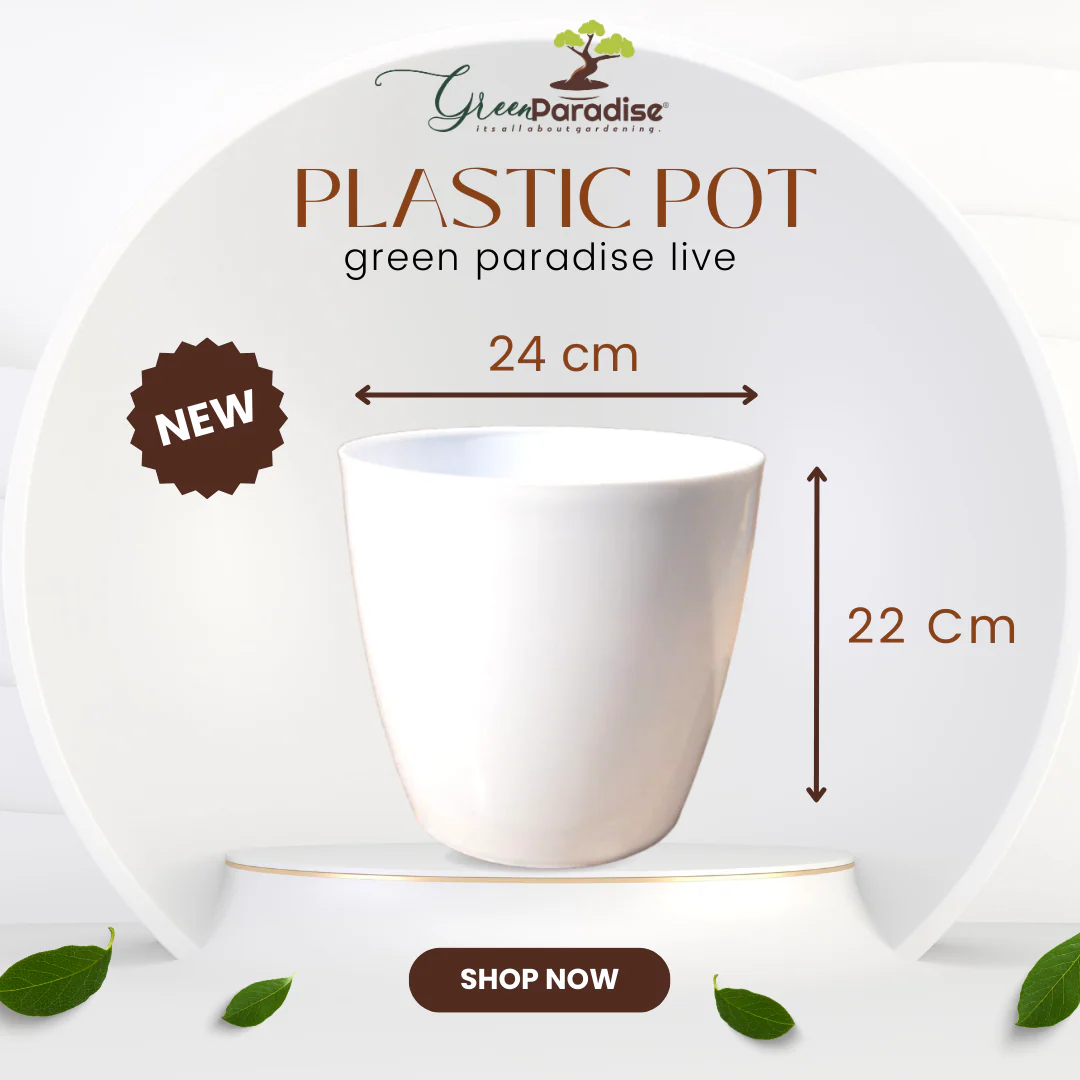 Green Paradise® Premium Glossy Plastic Pots ( set of 3 ) - Image 11