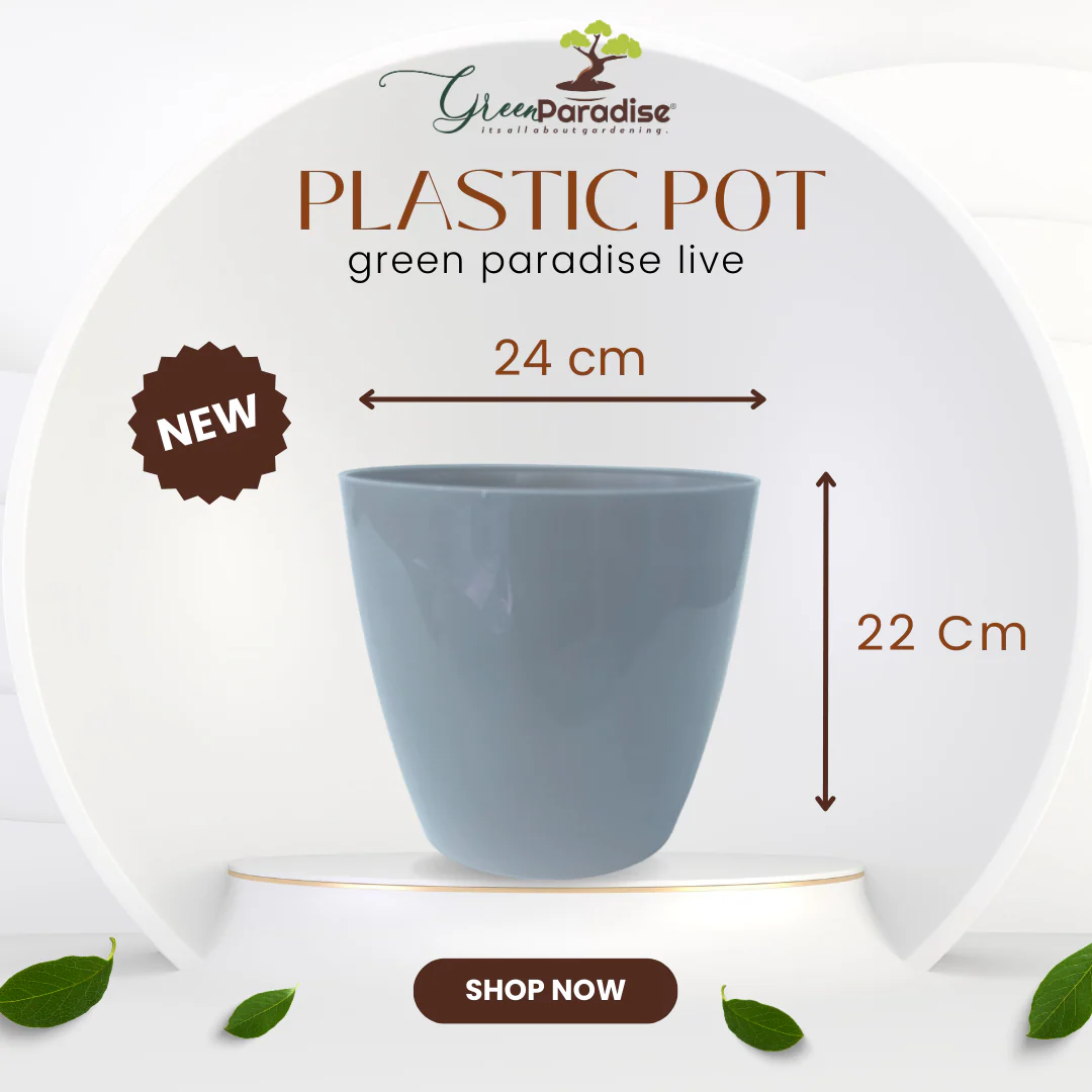 Green Paradise® Premium Glossy Plastic Pots ( set of 3 ) - Image 23