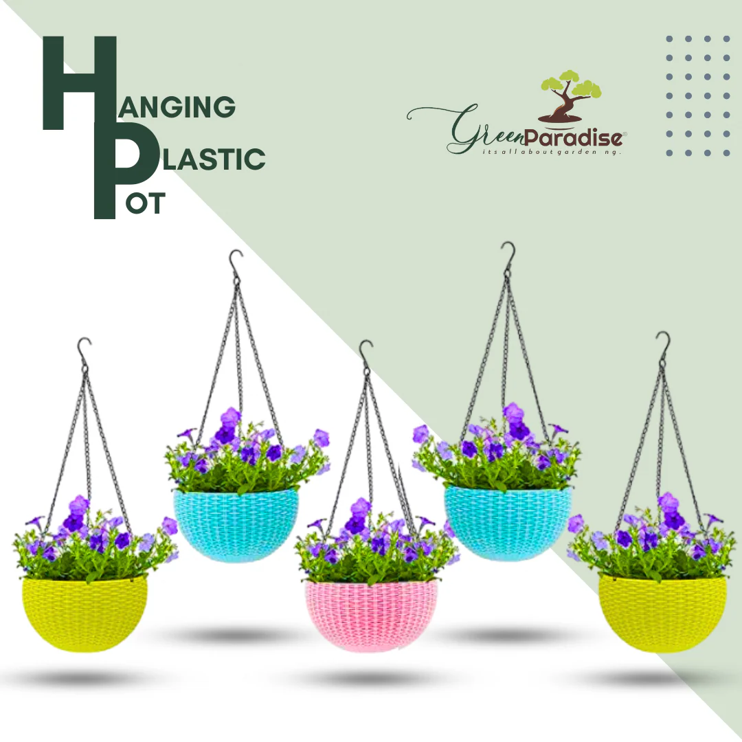 Flower Pot Hanging Basket with Hook Chain for Home Garden Office Balcony Grower Planter-Size 6 Inch - Image 7