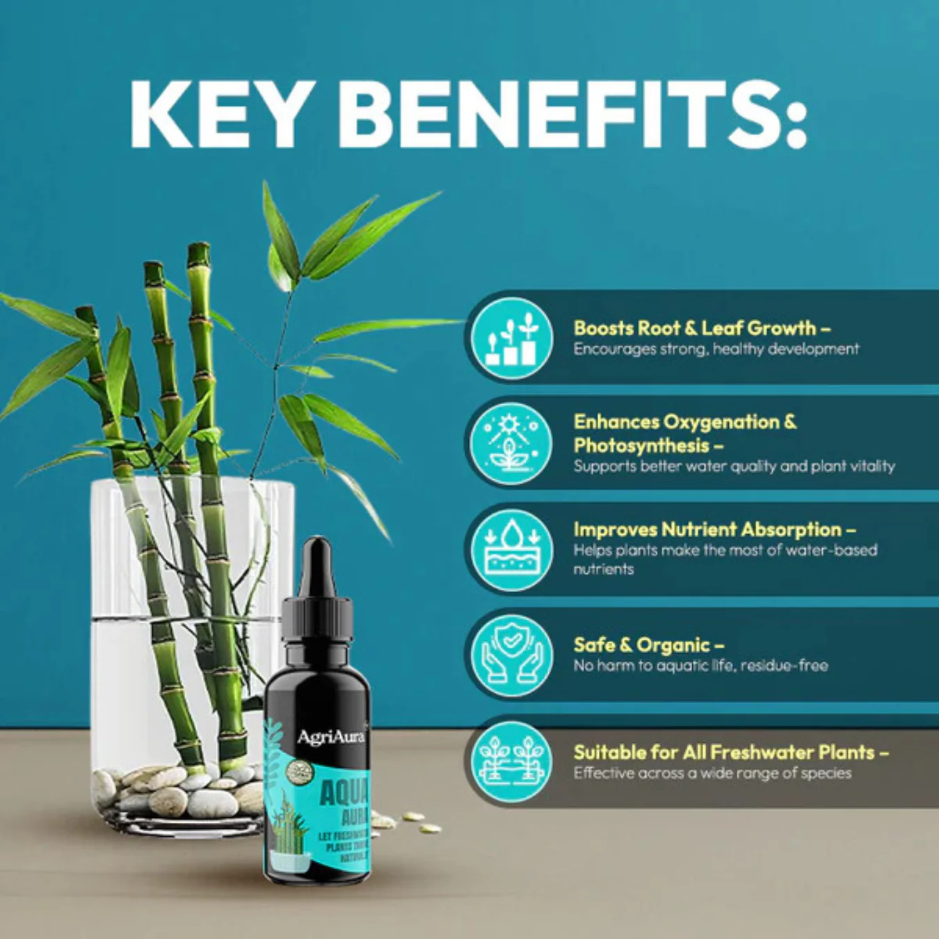 Green Paradise® Aquatic Plant Growth Booster Safe & Organic Suitable for All Freshwater Plants (Pack Of 3) - Image 2