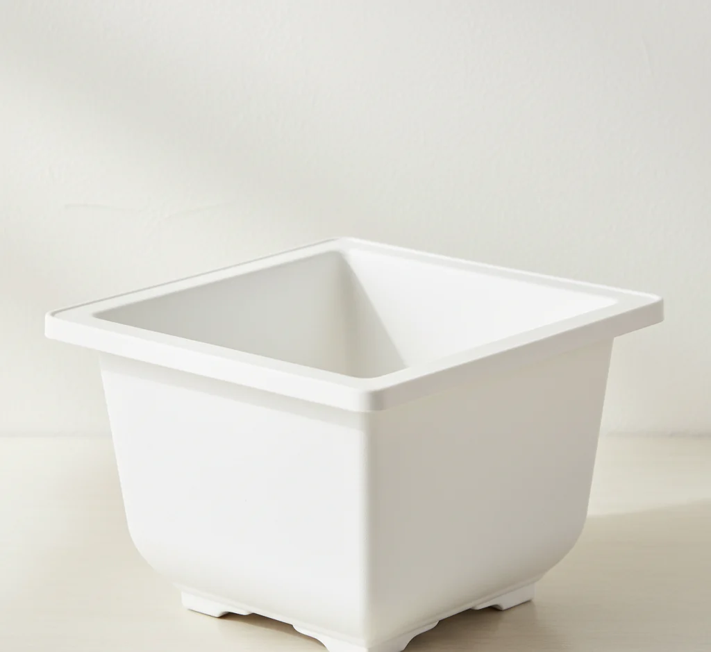 Green Paradise® Bonsai Pots Plastic Bonsai Training Pots (Square )(white ) - Image 2