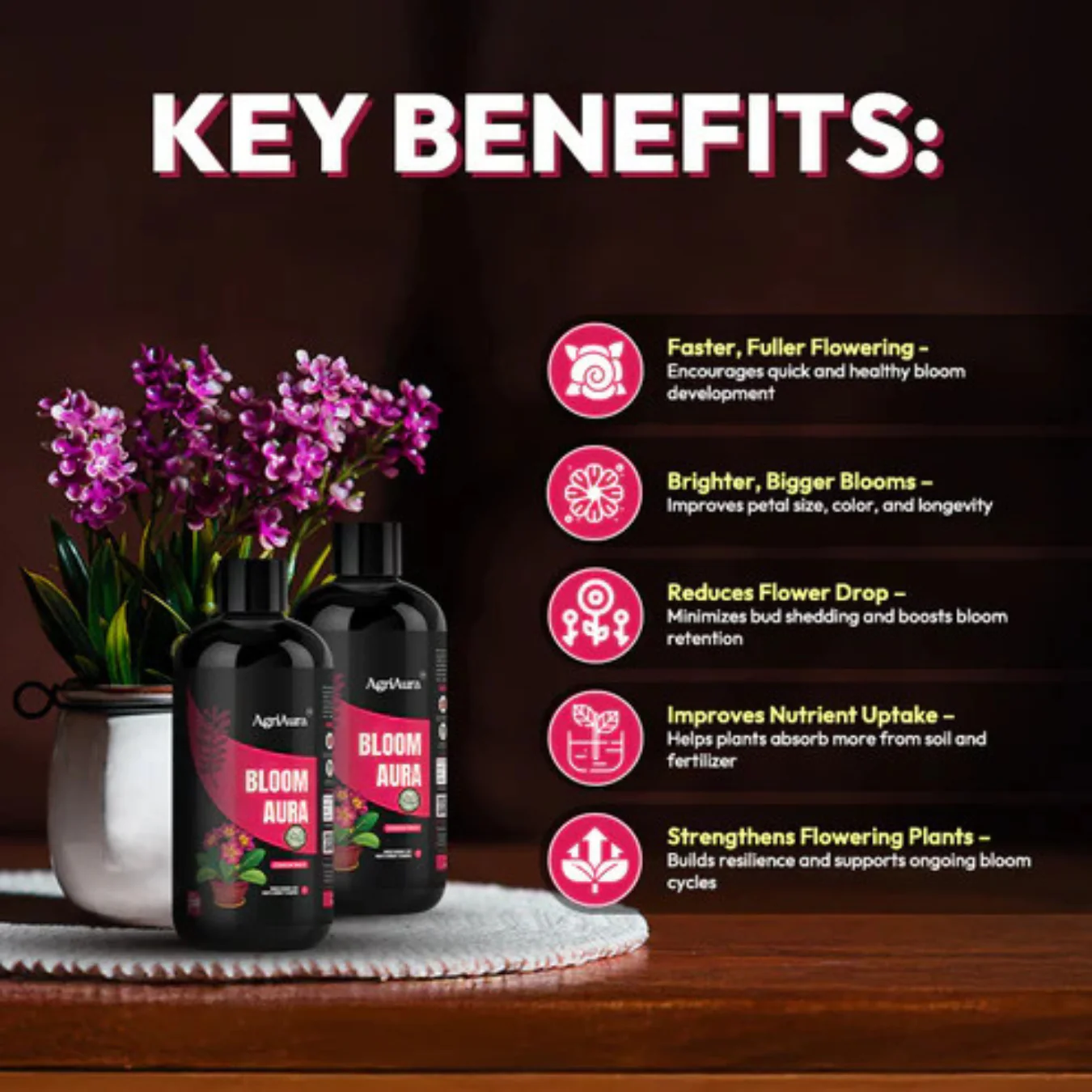Green Paradise® Organic Flower Booster (Concentrate) All-Natural Flower Enhancer (200ml) - Image 2