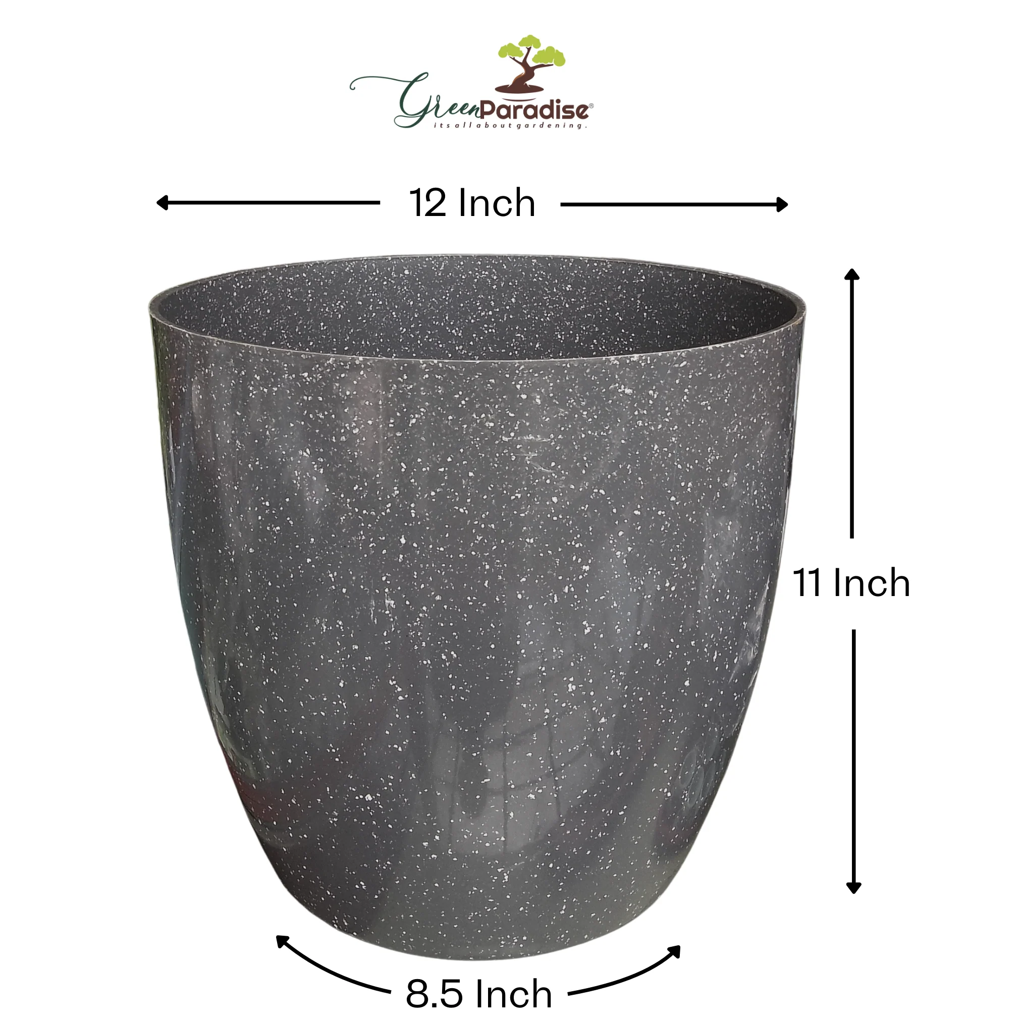 Green Paradise® Premium Grey Plastic Pot – Elegant Indoor & Outdoor Planter for your garden - Image 11