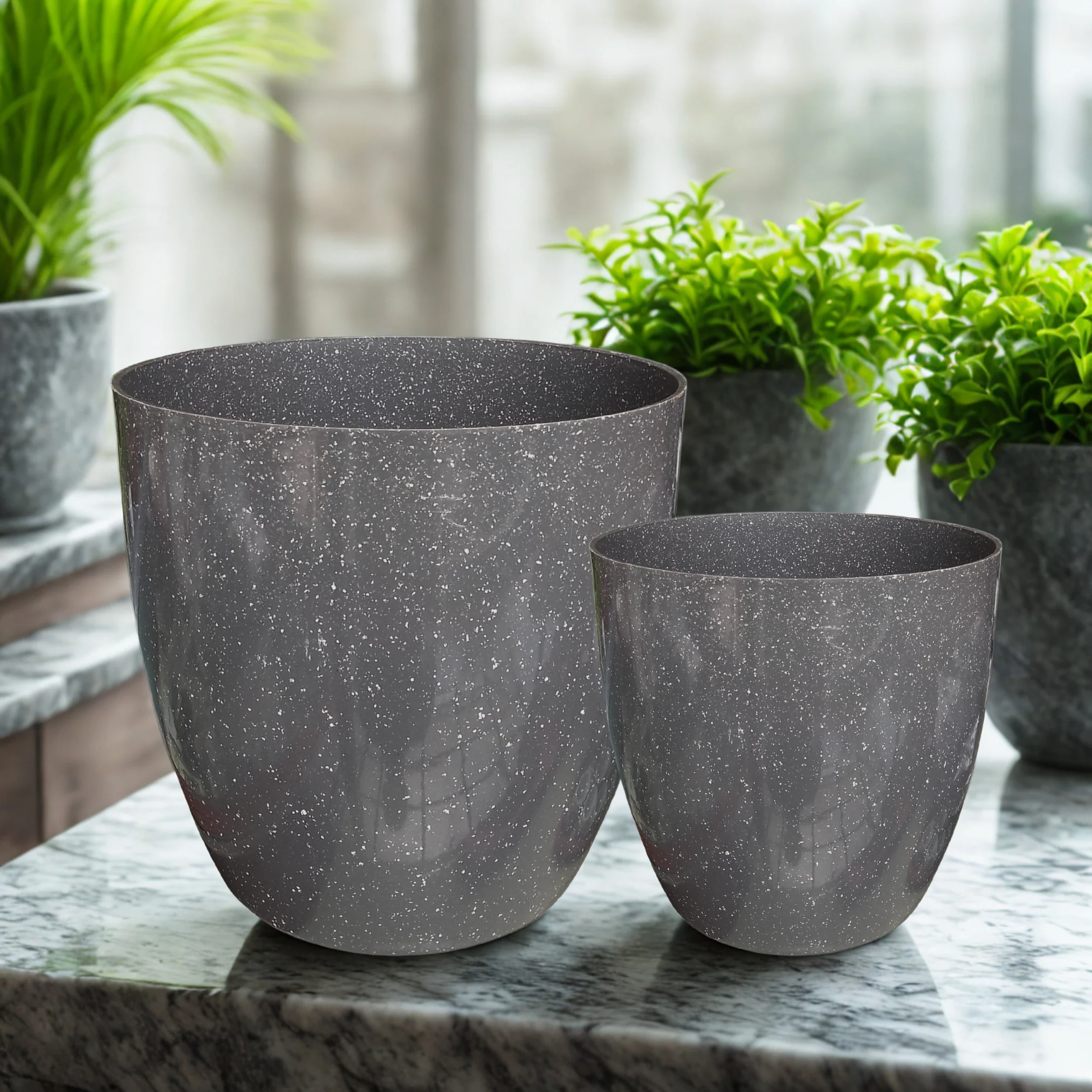 Green Paradise® Premium Grey Plastic Pot – Elegant Indoor & Outdoor Planter for your garden - Image 7