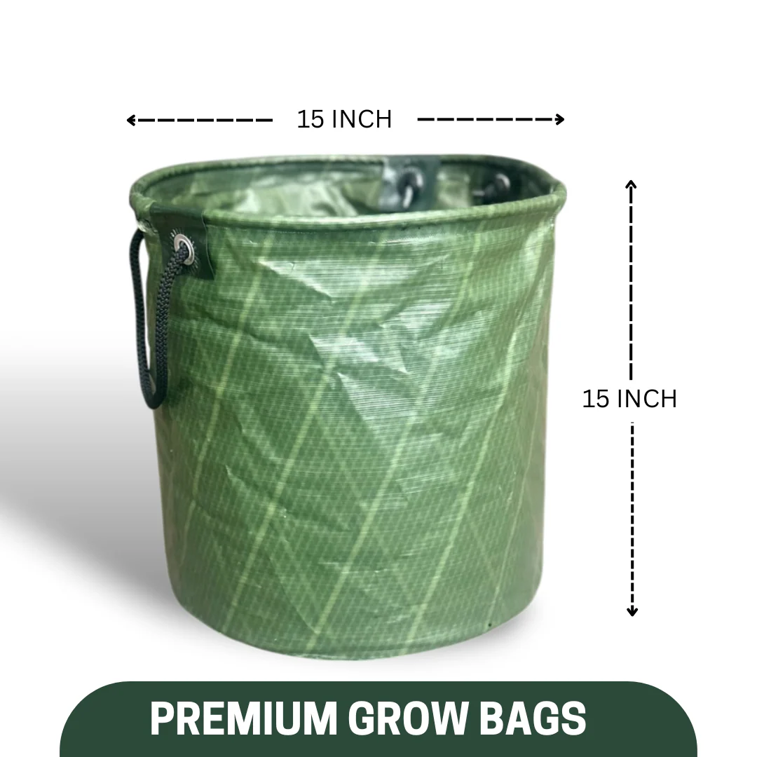 Green Paradise® Premium Quality Grow Bags Durable, Eco-Friendly Plant Containers with Handles, size 15x15 Inch - Image 7