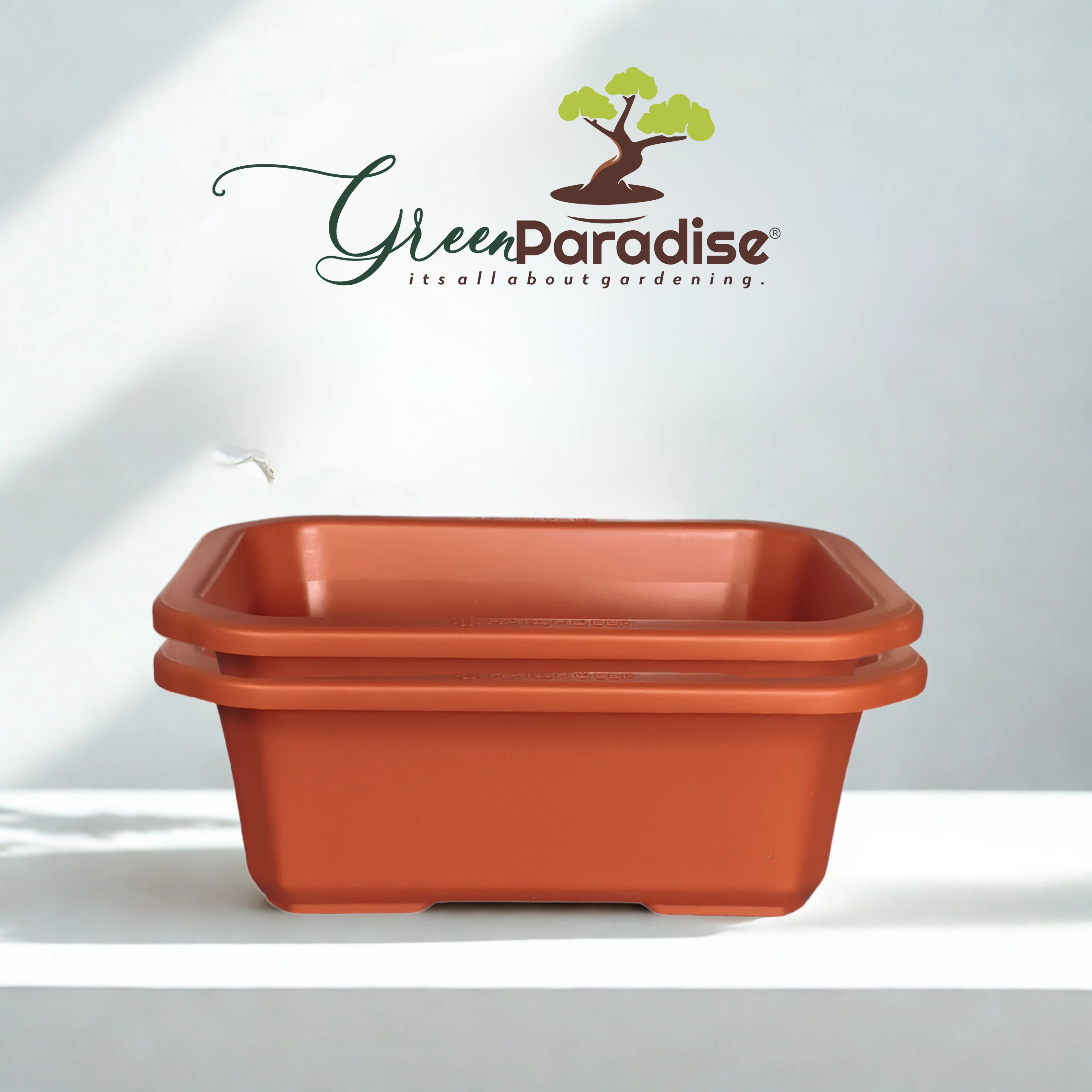 Green Paradise® Premium Rectangular Bonsai Pot Durable Plastic 28cm pot - Image 6