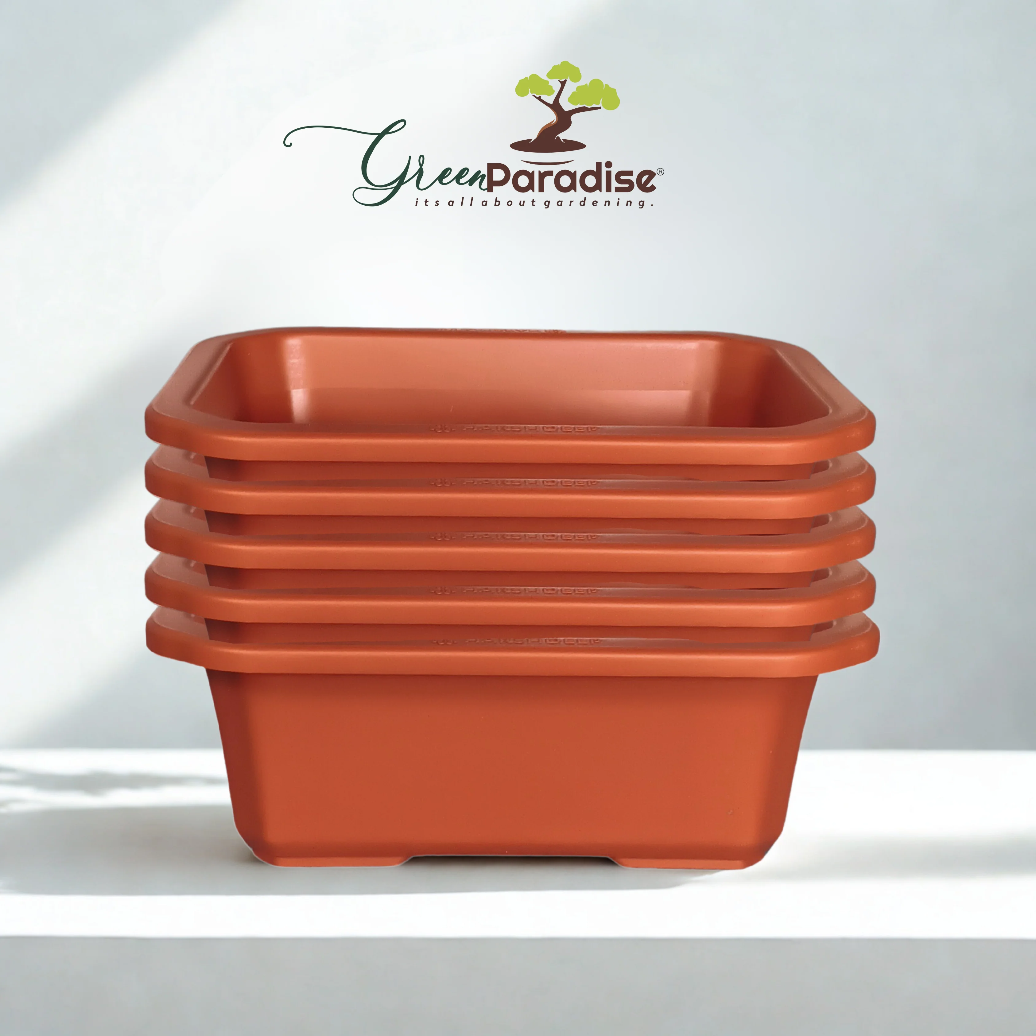 Green Paradise® Premium Rectangular Bonsai Pot Durable Plastic 28cm pot - Image 7