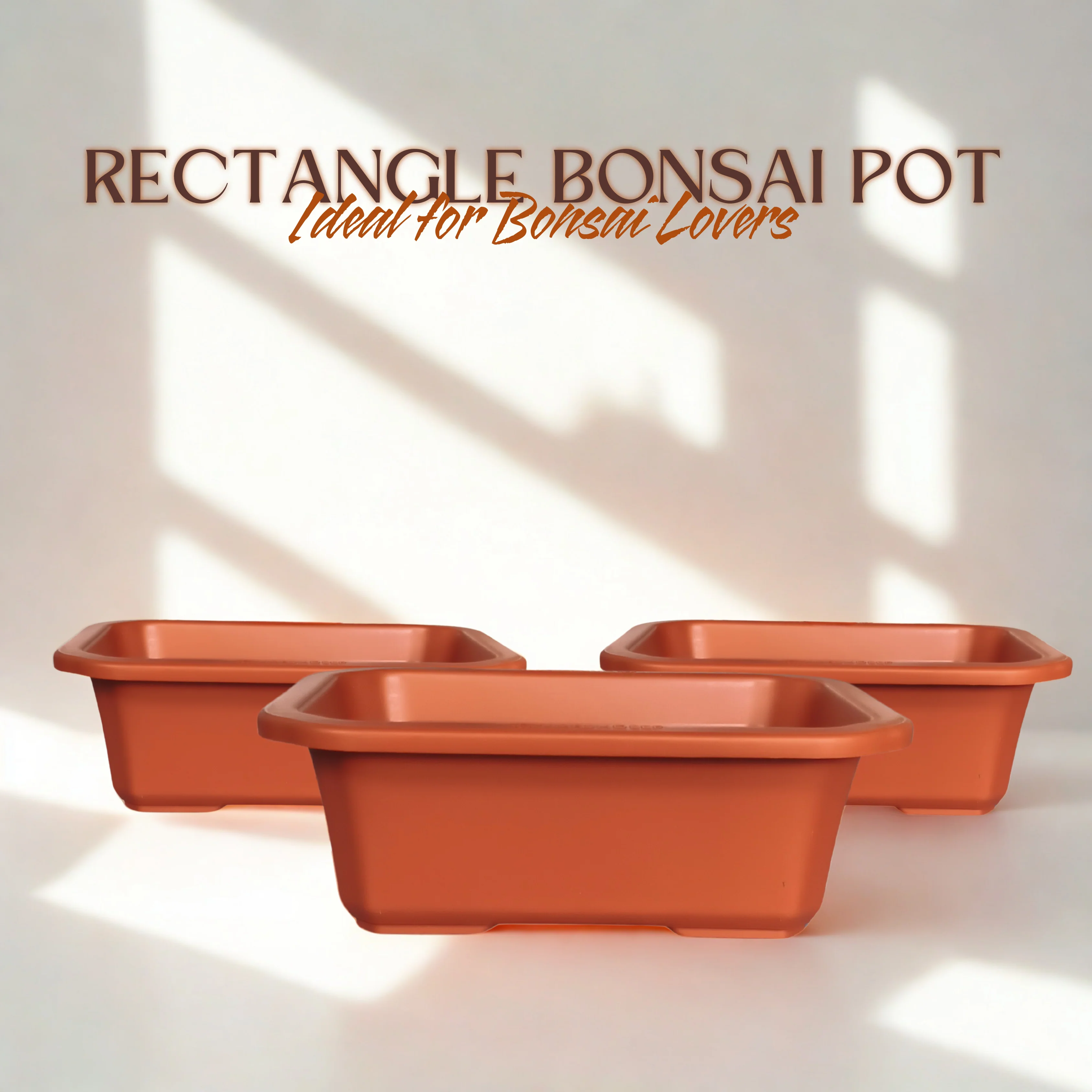 Green Paradise® Premium Rectangular Bonsai Pot Durable Plastic 28cm pot - Image 8