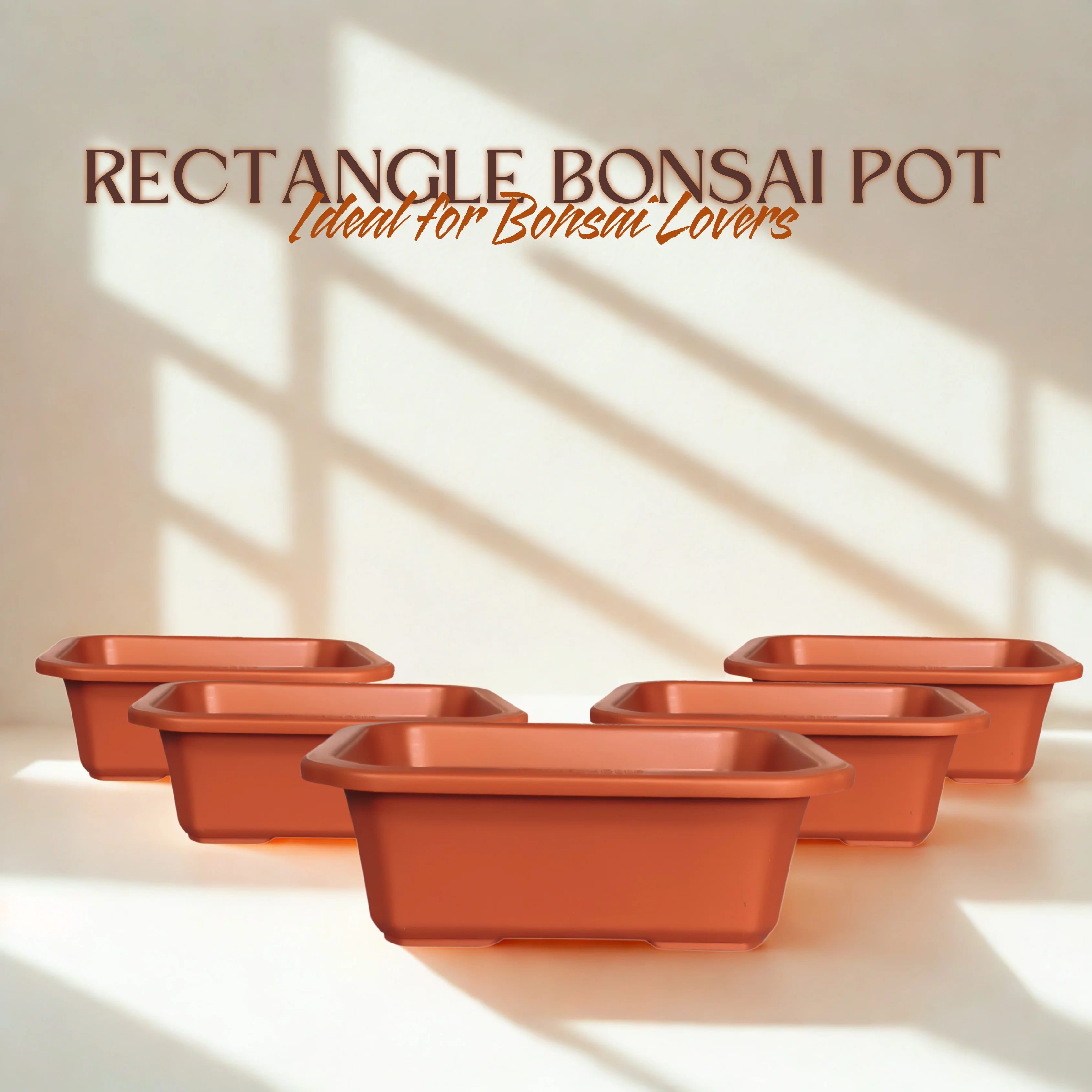 Green Paradise® Premium Rectangular Bonsai Pot Durable Plastic 28cm pot - Image 9