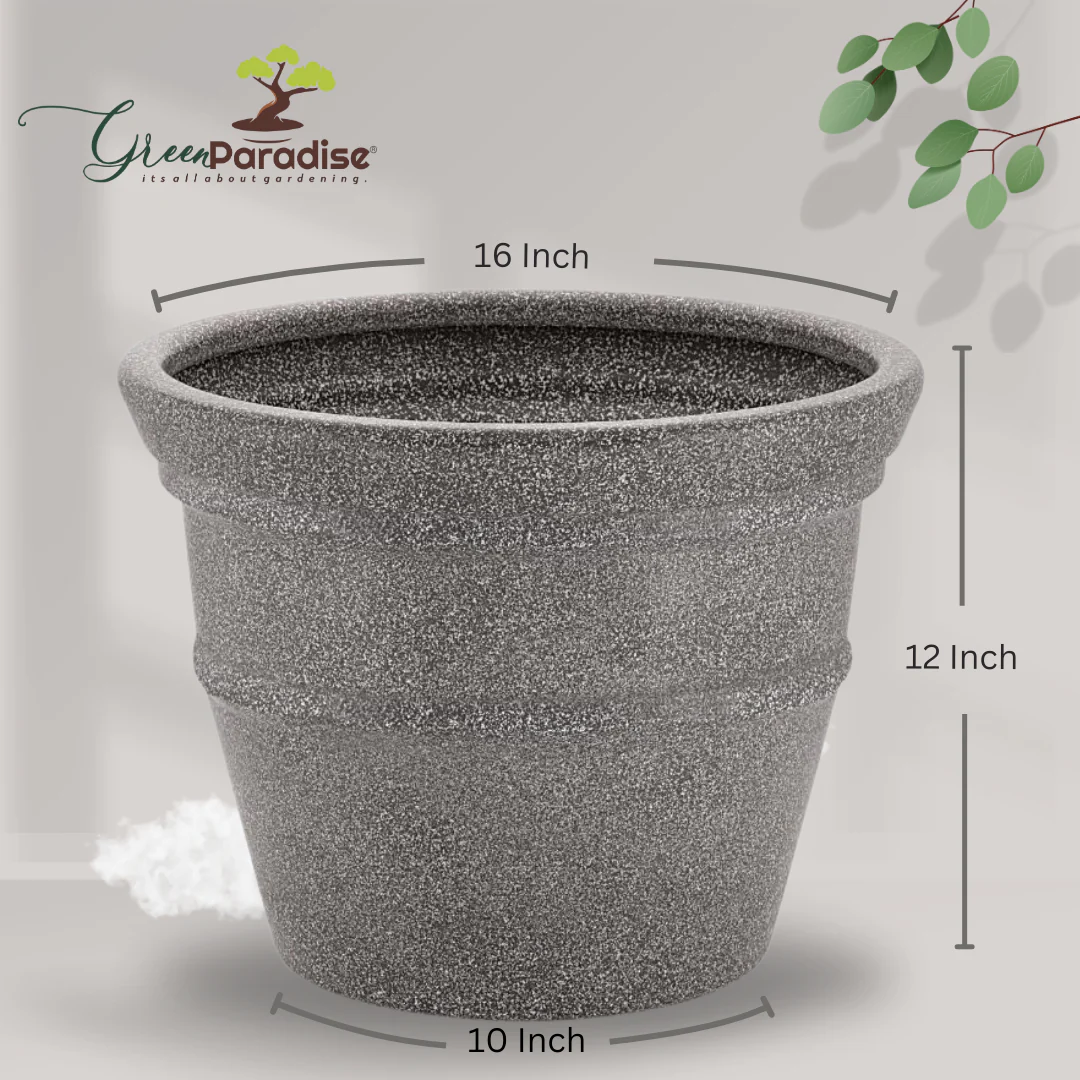 Green Paradise® Rock Round Roto Molded High Quality Premium Planter - Image 7