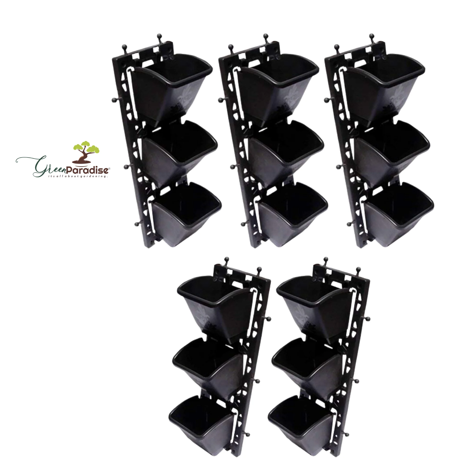 Green Paradise® Vertical Planters for Indoor & Outdoor Gardening Durable Wall-Mounted Vertical Planting System - Image 7