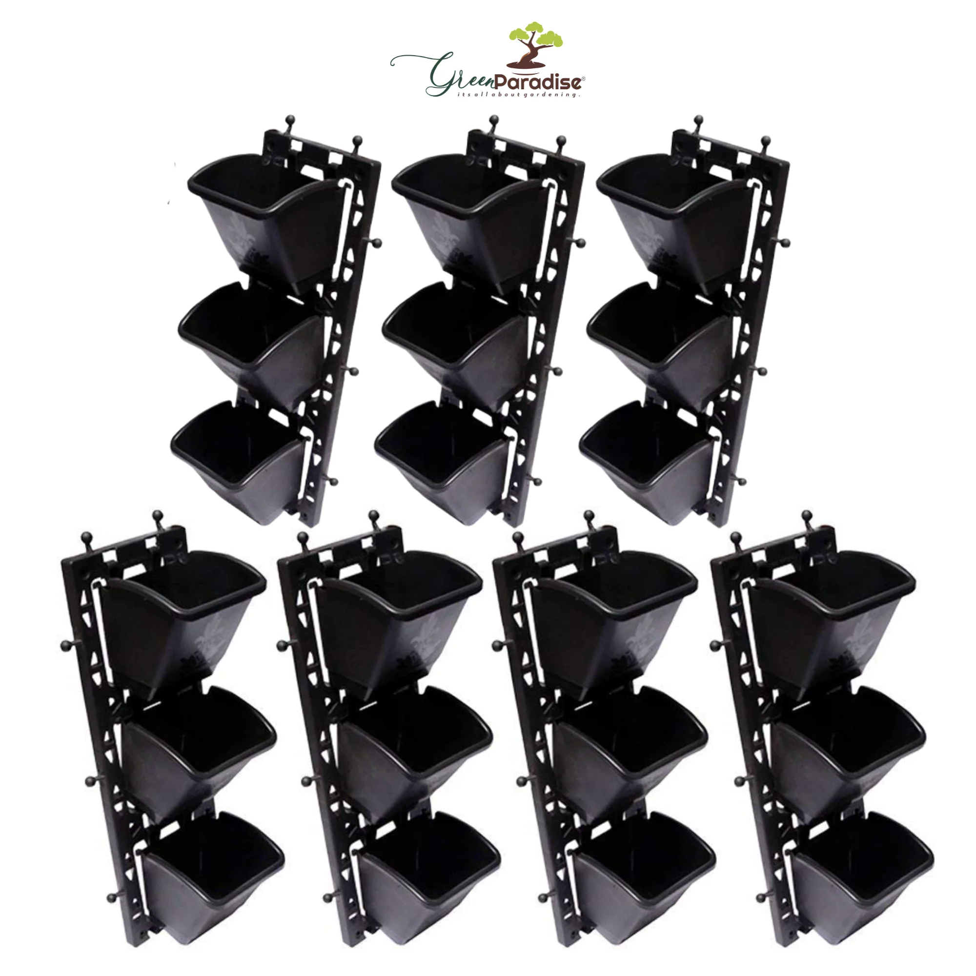Green Paradise® Vertical Planters for Indoor & Outdoor Gardening Durable Wall-Mounted Vertical Planting System - Image 8