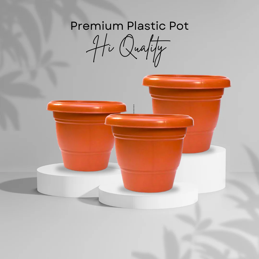 Green Paradise® Hi quality Premium Plastic Pot Terracotta Colour - Image 2