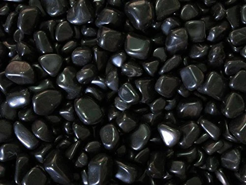 Polished Glossy Black Pebble Stones - 1 kg for Home Decoration, Garden Decoration, Fountain, Aquarium - 400 Grams - Image 2